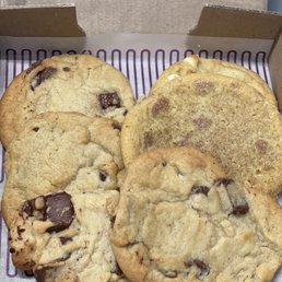 White chocolate macadamia nut, Snickerdoodle, and Chocolate Chunk White chocolate macadamia nut, Snickerdoodle, and Chocolate Chunk