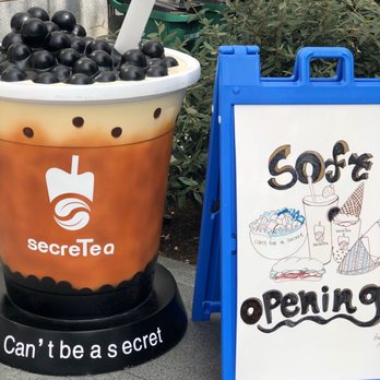 SecreTea - soft opening sign and bubble tea statue - Bubble Tea Near Me - Washington, DC, District of Columbia SecreTea - soft opening sign and bubble tea statue - Bubble Tea Near Me - Washington, DC, District of Columbia
