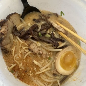Ichi Poki & Ramen - Spicy Tonkotsu Ramen. Too excited to eat, forgot to take before pic. It's good! - Poke Near Me - Chino, California
