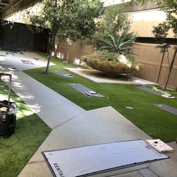 Hot 8 Yoga - Outdoor yoga setup - during Covid - Yoga Near Me - Pasadena, California