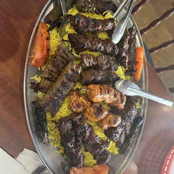Hummus House - 7 Kabobs Group Platter - Mediterranean Near Me - Hawthorne, California Hummus House - 7 Kabobs Group Platter - Mediterranean Near Me - Hawthorne, California