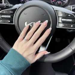 Luxury Nail Bar - French with pearl gems for new years. Clean and simple