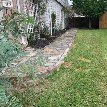 Brick Restoration - Flagstone walkway side of house - Masonry/Concrete Near Me - Houston, Texas Brick Restoration - Flagstone walkway side of house - Masonry/Concrete Near Me - Houston, Texas