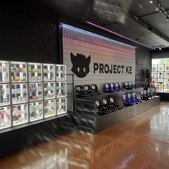Project KE - Seating area and a display case of all the mini figures you can buy separately - Toy Stores Near Me - Flushing, New York