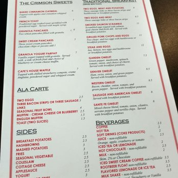 Crimson Cafe - Menu 2 - Breakfast & Brunch Near Me - Saint Joseph, Michigan Crimson Cafe - Menu 2 - Breakfast & Brunch Near Me - Saint Joseph, Michigan
