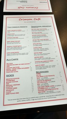 Menu photo 7 Crimson Cafe Saint Joseph, MI
