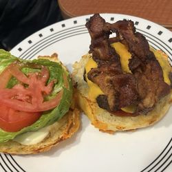 Up Sooke Eatery - Homemade bacon cheeseburger