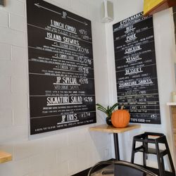 Menu of yummy offerings
