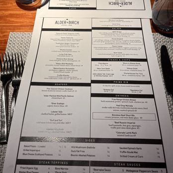 Alder & Birch - Menu - Cocktail Bars Near Me - Las Vegas, Nevada