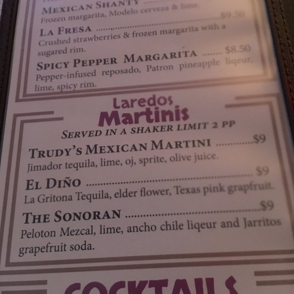 Laredo's Grill - Not really Trudy's Mexican martini - Tex-Mex Near Me - Seattle, Washington Laredo's Grill - Not really Trudy's Mexican martini - Tex-Mex Near Me - Seattle, Washington