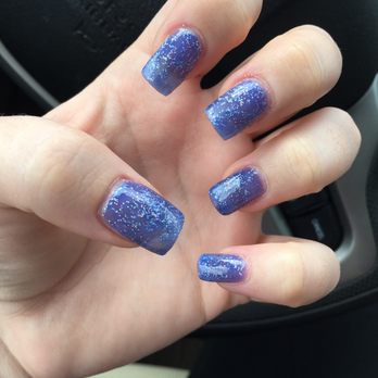 Prestige Nails - Acrylic fill with gel polish (Shade #35; a beautiful glittery periwinkle purple/blue) I've received so many compliments! - Nail Salons Near Me - Oceanside, California Prestige Nails - Acrylic fill with gel polish (Shade #35; a beautiful glittery periwinkle purple/blue) I've received so many compliments! - Nail Salons Near Me - Oceanside, California
