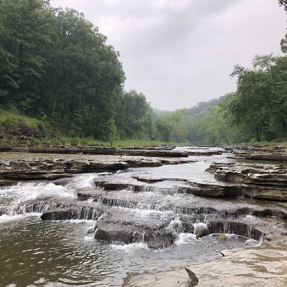 Cataract Falls State Recreation Area - View on top of the upper falls - Hiking Near Me