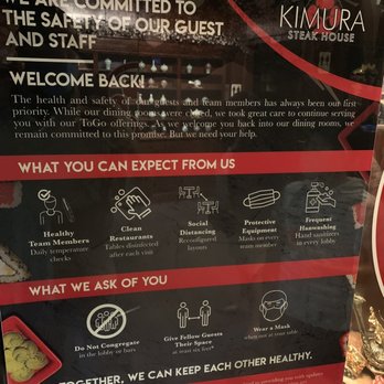 Kimura Steakhouse - Safety - Japanese Near Me - Boynton Beach, Florida Kimura Steakhouse - Safety - Japanese Near Me - Boynton Beach, Florida