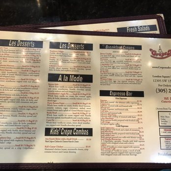 Crepes Cafe - Menu - Creperies Near Me - Miami, Florida