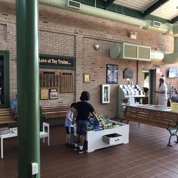 National Toy Train Museum - Lobby area.  Free activities.  A train table and some train puzzles. - Museums Near Me - Ronks, Pennsylvania