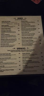 Menu photo 1 The Crown and Anchor Monterey, CA