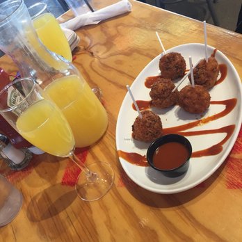 Triangle Char & Bar - Mimosas and brisket Mac and cheese pops!!! YUM - New American Near Me - Charleston, South Carolina Triangle Char & Bar - Mimosas and brisket Mac and cheese pops!!! YUM - New American Near Me - Charleston, South Carolina