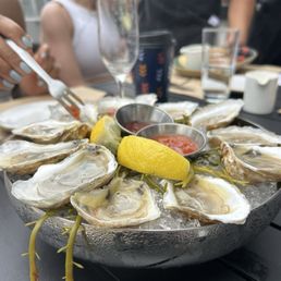Oysters on the half shell Oysters on the half shell
