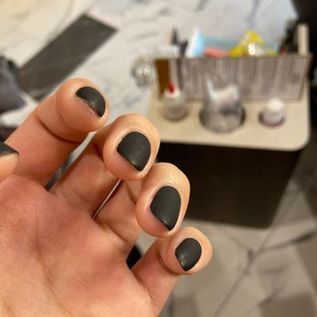 Seaport Nails & Spa - Matte Black Gel Manicure - Nail Salons Near Me - San Diego, California Seaport Nails & Spa - Matte Black Gel Manicure - Nail Salons Near Me - San Diego, California