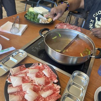 Shabu Day - Brisket and premium beef Beef and spicy broth - Korean Near Me - St. Louis, Missouri Shabu Day - Brisket and premium beef Beef and spicy broth - Korean Near Me - St. Louis, Missouri
