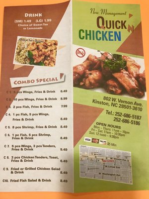 Menu photo 4 Quick N Chicken Kinston, NC Menu photo 4 Quick N Chicken Kinston, NC