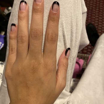 Orchid Nail - Gel French manicure with extended tip. - Waxing Near Me - Arlington, Virginia