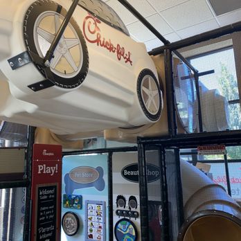 Chick-fil-A - ows a car hanging from the ceiling - Fast Food Near Me - Wallingford, Connecticut Chick-fil-A - ows a car hanging from the ceiling - Fast Food Near Me - Wallingford, Connecticut