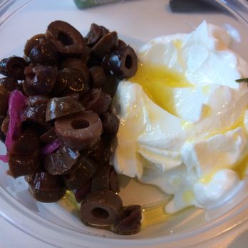 Falafelle - Side of Imported Olives ($0.50) & Feta ($0.99)- 3/5 stars - Vegan Near Me - Belmont, California Falafelle - Side of Imported Olives ($0.50) & Feta ($0.99)- 3/5 stars - Vegan Near Me - Belmont, California
