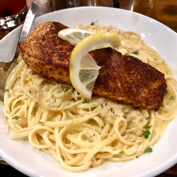 The Taylor County Taphouse - The Salmon Fettuccine was cooked perfectly. - Bars Near Me - Abilene, Texas