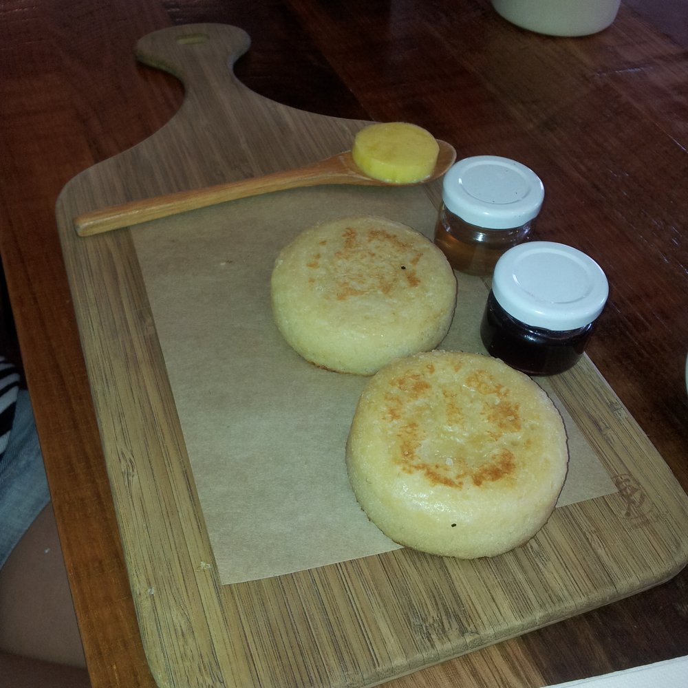 Home made crumpets