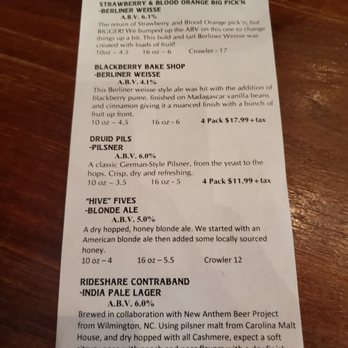 Heist Brewery - Beer menu - New American Near Me - Charlotte, North Carolina Heist Brewery - Beer menu - New American Near Me - Charlotte, North Carolina