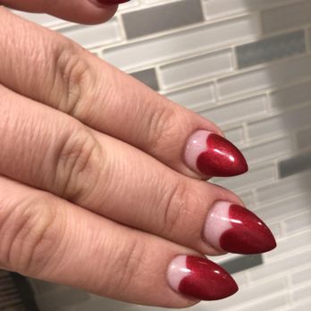 Lush Nail Spa - Perfect heart tip nails! - Nail Salons Near Me - Mount Prospect, Illinois