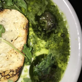 Meet in Paris - Escargots a l'Ail close up. Escargots are served out of the shells. - French Near Me - Culver City, California