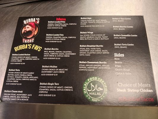 Menu photo 2 Bubbas Tacos Ontario, CA Menu photo 2 Bubbas Tacos Ontario, CA