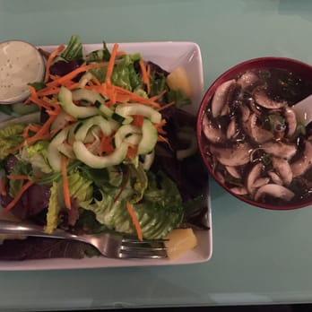Hello Sushi - The "side" salad and clear soup! Loved the clear soup with tons of mushrooms!!! - Sushi Bars Near Me - Baton Rouge, Louisiana Hello Sushi - The "side" salad and clear soup! Loved the clear soup with tons of mushrooms!!! - Sushi Bars Near Me - Baton Rouge, Louisiana