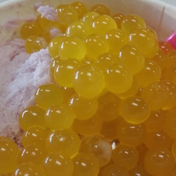Moo Moo - Taro flavored shaved ice with bursting flavor topping - Coffee & Tea Near Me - Elk Grove, California Moo Moo - Taro flavored shaved ice with bursting flavor topping - Coffee & Tea Near Me - Elk Grove, California