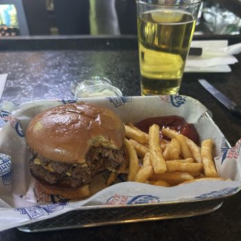 Jerzee's Sports Grille - Double smashed cheese burger and fries - American Near Me - Canton, Ohio Jerzee's Sports Grille - Double smashed cheese burger and fries - American Near Me - Canton, Ohio