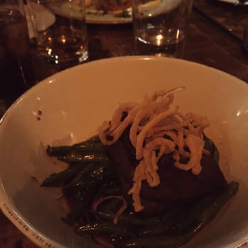 Pub Thirty Two - 24 hour short rib topped with crispy onions and served on top of green beans. - Gastropubs Near Me - Mission Viejo, California