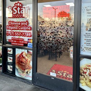 3 Star Restaurant - Front Door - Filipino Near Me - Vallejo, California