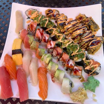 Wabi Sabi - Assorted Nigiri, Rainbow Roll, Honey Salmon Roll, Drunken Taco Roll, Sunday Morning Roll - Sushi Bars Near Me - Covington, Kentucky Wabi Sabi - Assorted Nigiri, Rainbow Roll, Honey Salmon Roll, Drunken Taco Roll, Sunday Morning Roll - Sushi Bars Near Me - Covington, Kentucky
