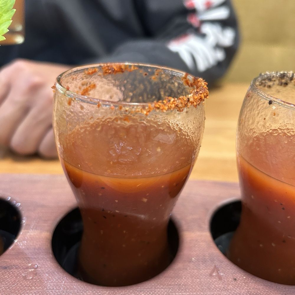 Broken Yolk Cafe - Delicious flight of bloody Mary's - American Near Me - Phoenix, Arizona Broken Yolk Cafe - Delicious flight of bloody Mary's - American Near Me - Phoenix, Arizona