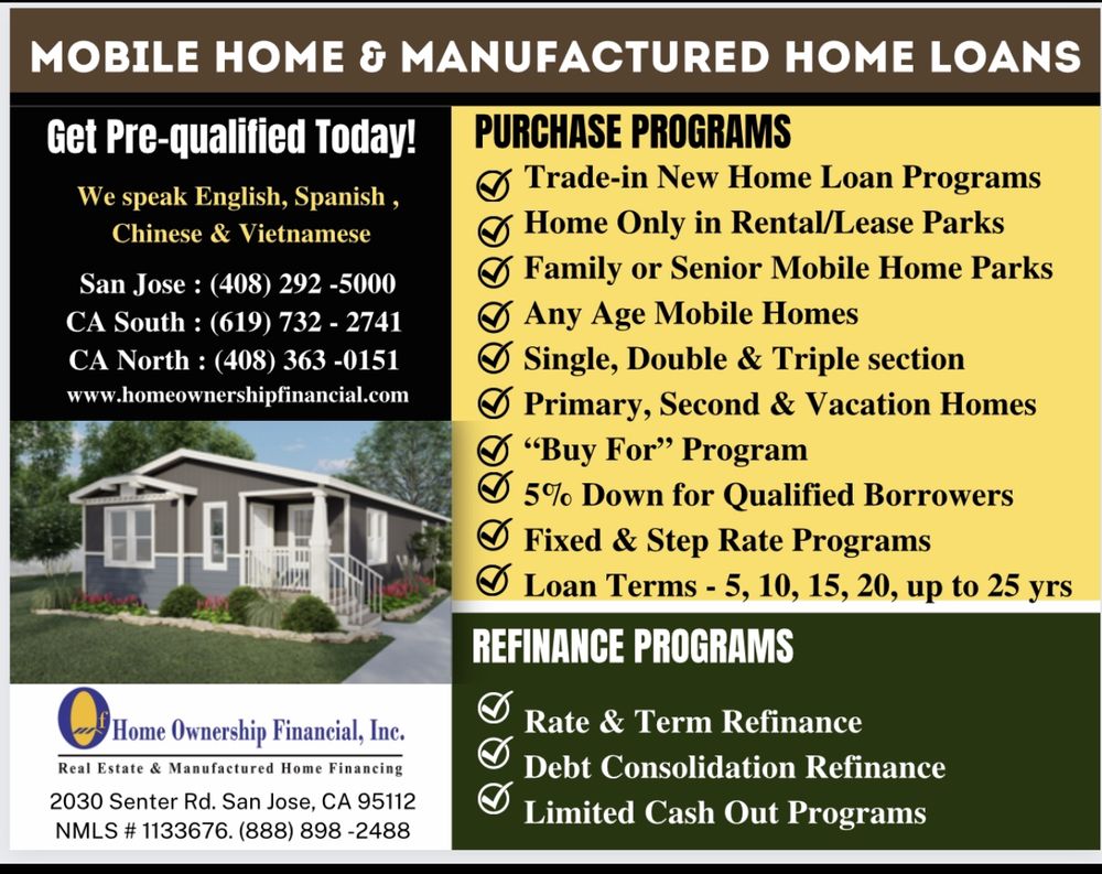 HOMEOWNERSHIP FINANCIAL Updated May 2024 2030 Senter Rd, San Jose, California Installment