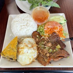 Combo pork chop on rice