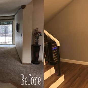 Spencer Flooring & Paint - Before and after view from the entry. - Carpeting Near Me - Tracy, California Spencer Flooring & Paint - Before and after view from the entry. - Carpeting Near Me - Tracy, California
