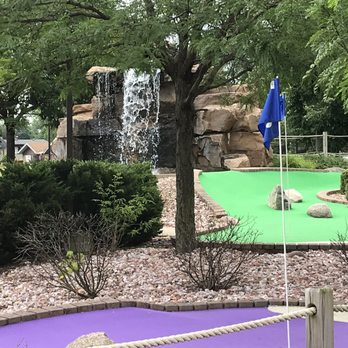 Ball Fore Miniature Golf Course and Batting Cages - a waterfall - Mini Golf Near Me - Worth, Illinois Ball Fore Miniature Golf Course and Batting Cages - a waterfall - Mini Golf Near Me - Worth, Illinois