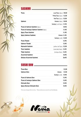 Menu photo 6 Noma Japanese Restaurant Langley, BC Menu photo 6 Noma Japanese Restaurant Langley, BC