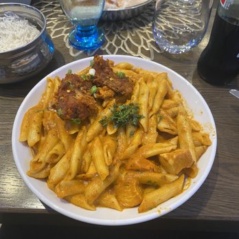 Yantra Kitchen - Penne with Masala Cream Sauce topped with the Apollo Fish - Indian Near Me - Artesia, California