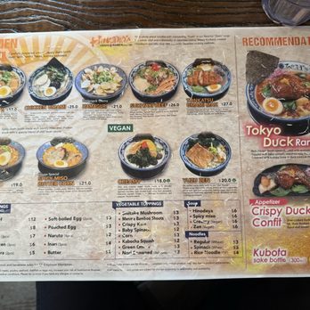HINODEYA Ramen Union Square - Menu - Ramen Near Me - San Francisco, California
