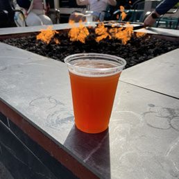 A sour beer by the fire A sour beer by the fire