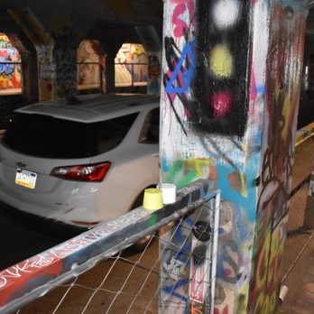 Krog Street Tunnel - Vehicle traffic is safely on the other side of the walkway fence - Local Flavor Near Me - Atlanta, Georgia Krog Street Tunnel - Vehicle traffic is safely on the other side of the walkway fence - Local Flavor Near Me - Atlanta, Georgia